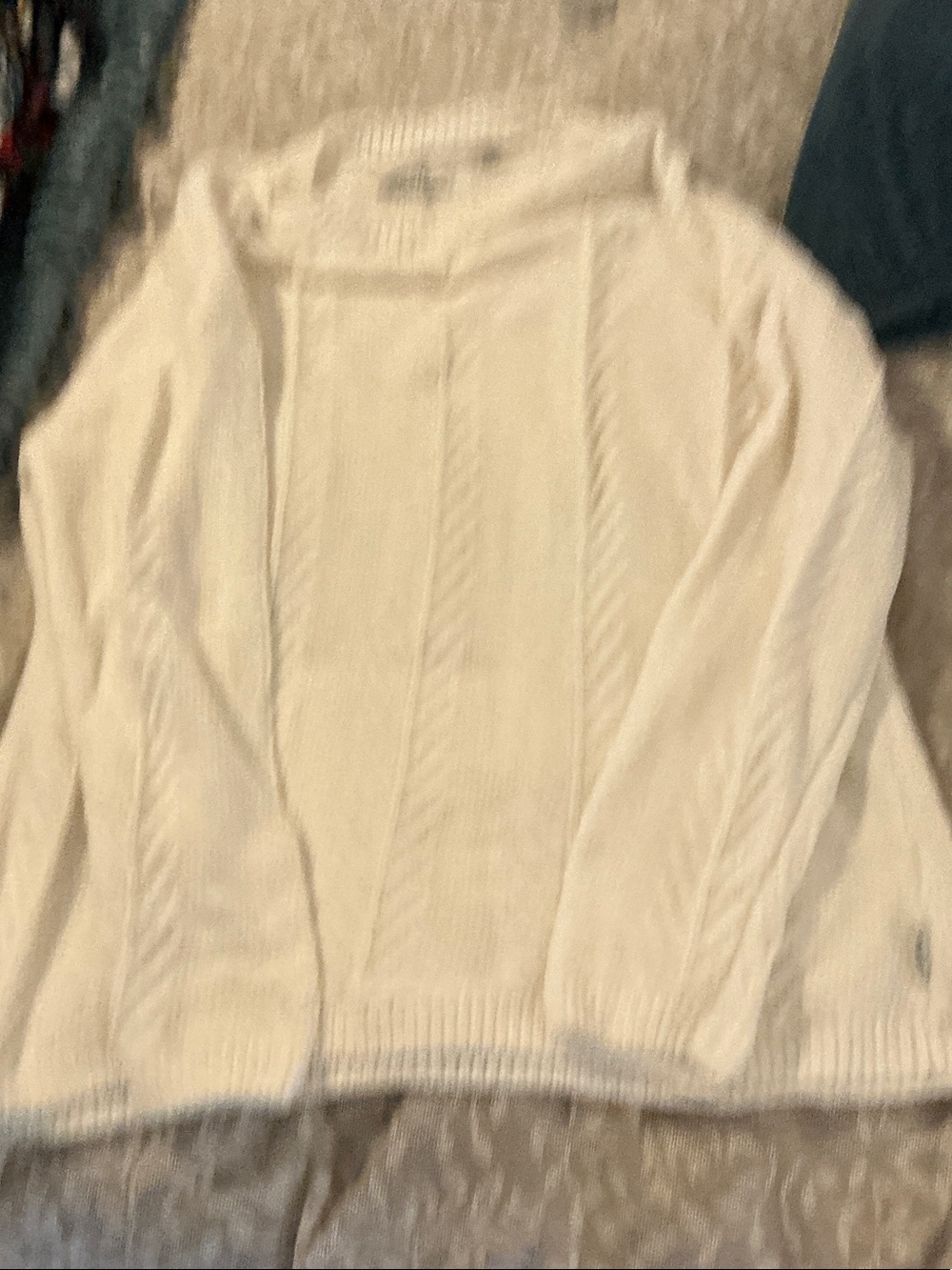 Orvis Cream Cable-Knit Turtleneck Sweater
